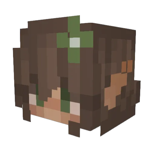 Tsunaeh Minecraft avatar head, 3D render