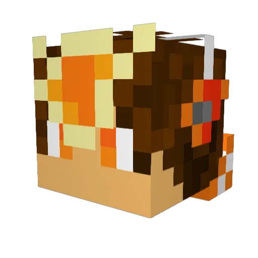 Tsunaki33 Minecraft avatar head, 3D render