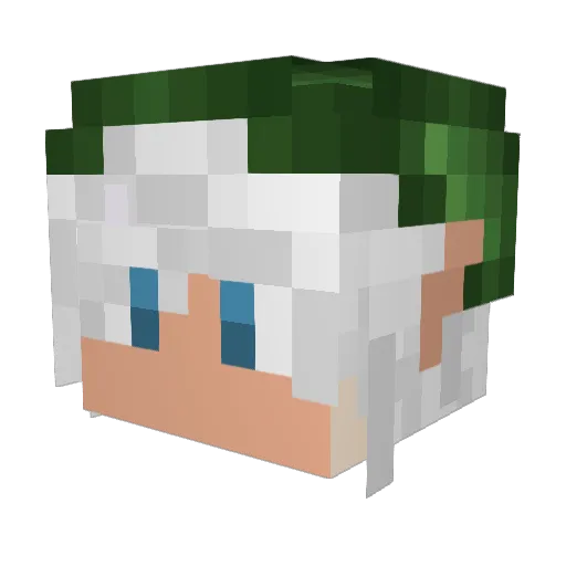 Tsunaky_ Minecraft avatar head, 3D render