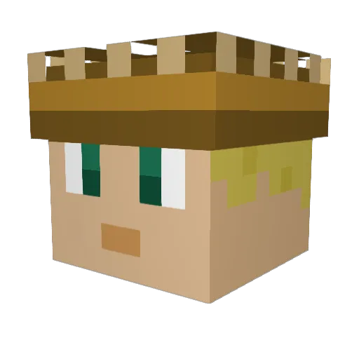 Tsunami742 Minecraft avatar head, 3D render