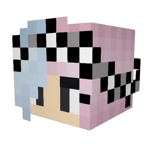 TsunamiiWolf Minecraft avatar head, 3D render