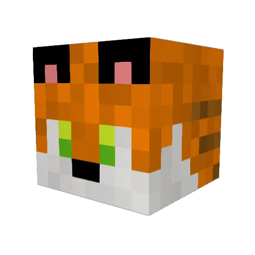 Tsunashiro Minecraft avatar head, 3D render