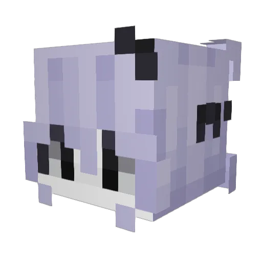 Tsunei Minecraft avatar head, 3D render
