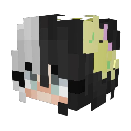 Tsunenii Minecraft avatar head, 3D render
