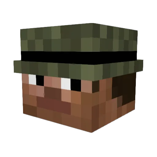 TsungTU Minecraft avatar head, 3D render
