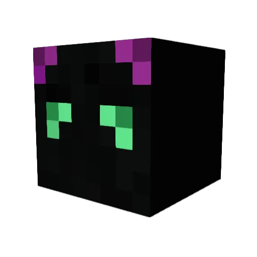 Tsunine Minecraft avatar head, 3D render