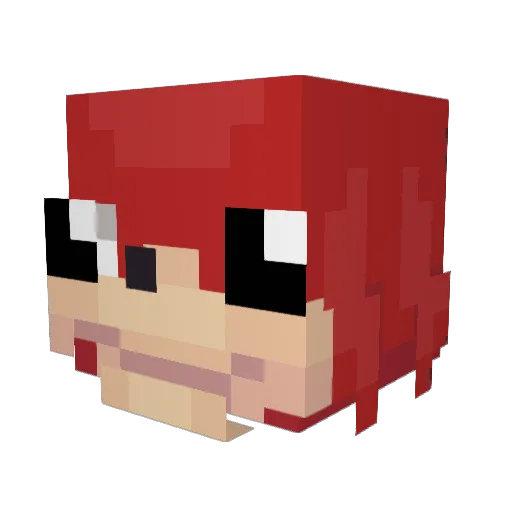 Tsurara Minecraft avatar head, 3D render