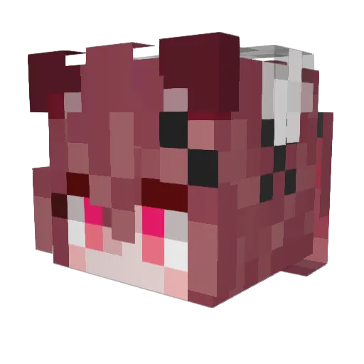 Tsuruki77 Minecraft avatar head, 3D render