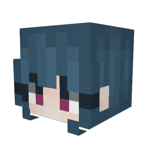 Tsushima_Yoshiko Minecraft avatar head, 3D render