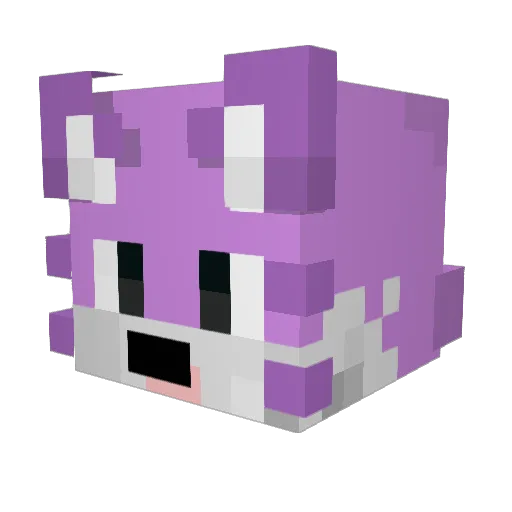 Tsutaraku Minecraft avatar head, 3D render