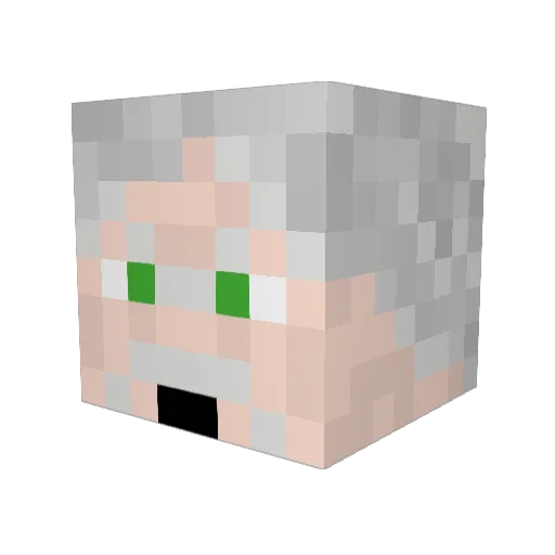 Tsutecki Minecraft avatar head, 3D render