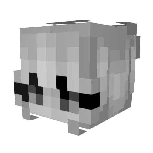 Tsuvic Minecraft avatar head, 3D render