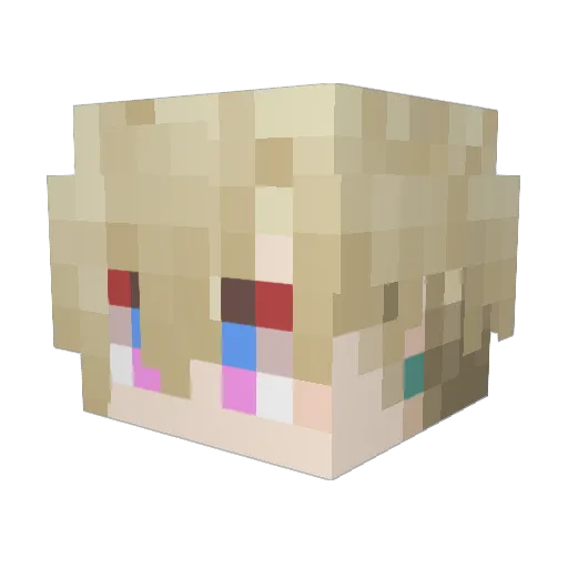 Tsuyinn Minecraft avatar head, 3D render