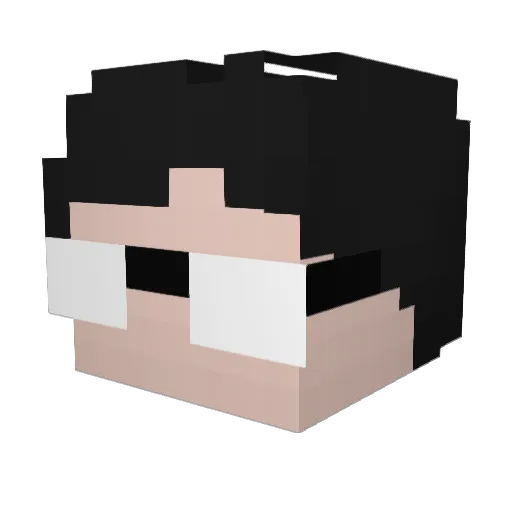 Tsuyo0 Minecraft avatar head, 3D render
