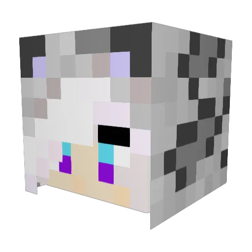 TsuzenArt Minecraft avatar head, 3D render