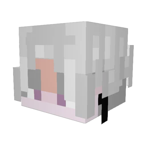 Tsuzoru Minecraft avatar head, 3D render