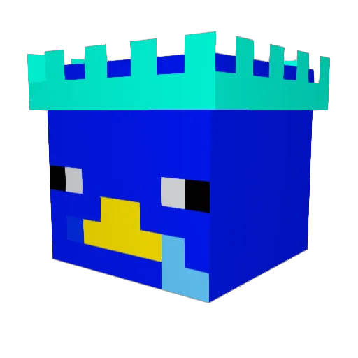Tsvetin Minecraft avatar head, 3D render