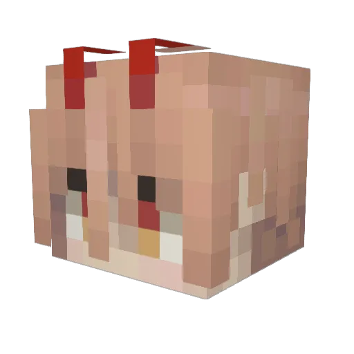 Tsyde Minecraft avatar head, 3D render