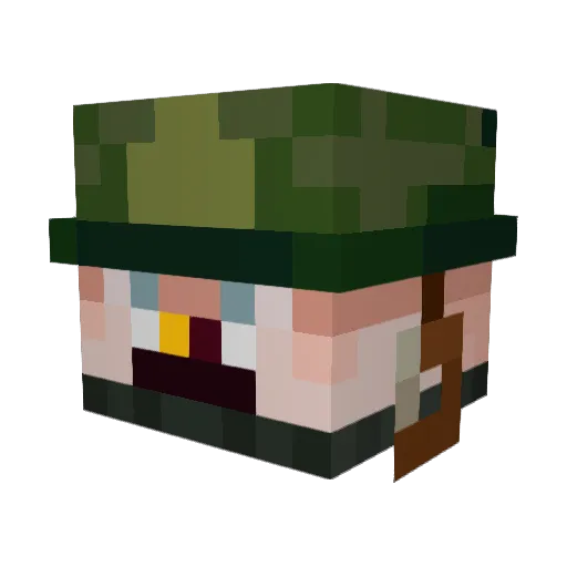 Tsyhan Minecraft avatar head, 3D render