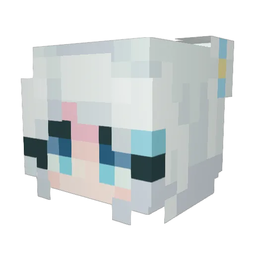 Tszukii Minecraft avatar head, 3D render