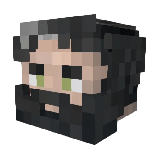 Tteuf Minecraft avatar head, 3D render