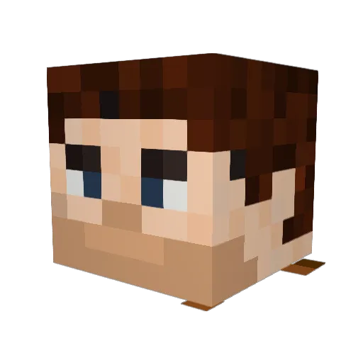 TtgTheGreat Minecraft avatar head, 3D render