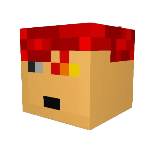 TtheTaco Minecraft avatar head, 3D render
