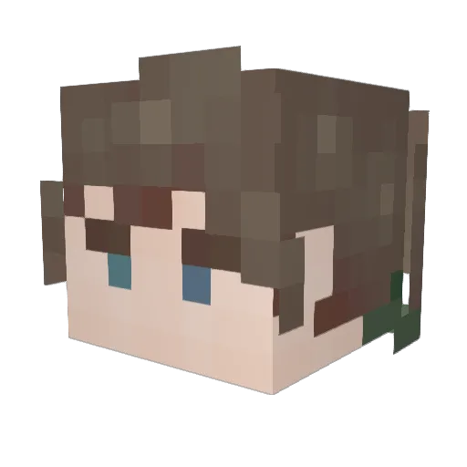 TtmonkeyYOLO Minecraft avatar head, 3D render