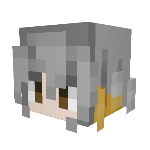 Ttrowy Minecraft avatar head, 3D render