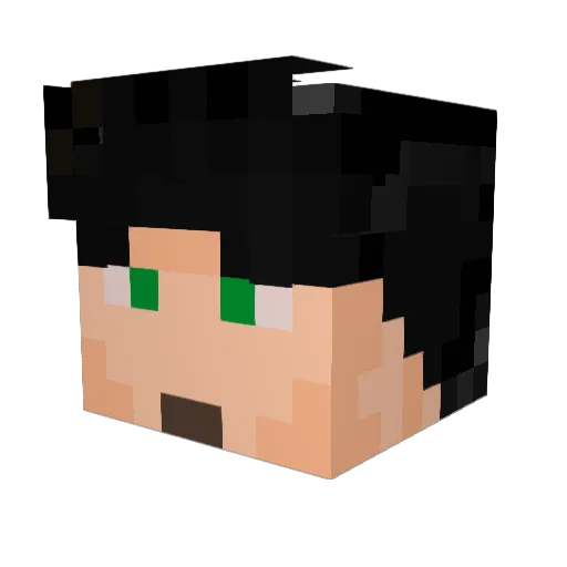 Ttsukiyo Minecraft avatar head, 3D render