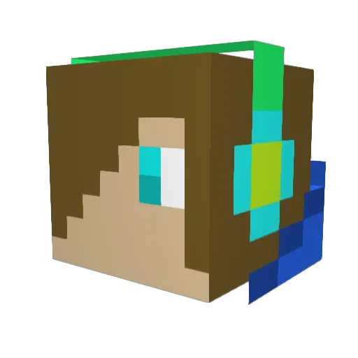 Tttbcd5 Minecraft avatar head, 3D render