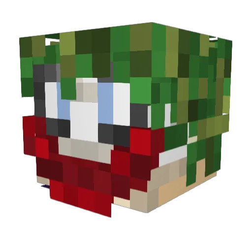 TtuBEEE Minecraft avatar head, 3D render