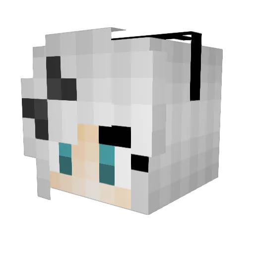 Ttutta Minecraft avatar head, 3D render
