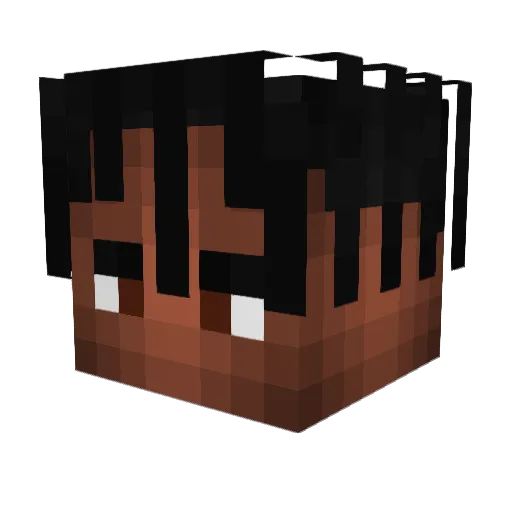 Ttxbeck Minecraft avatar head, 3D render