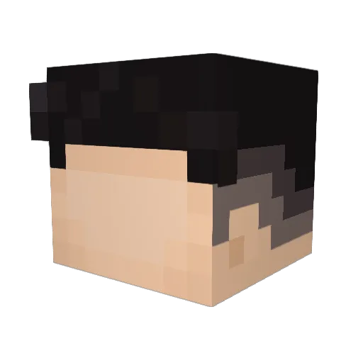 Tu1v Minecraft avatar head, 3D render