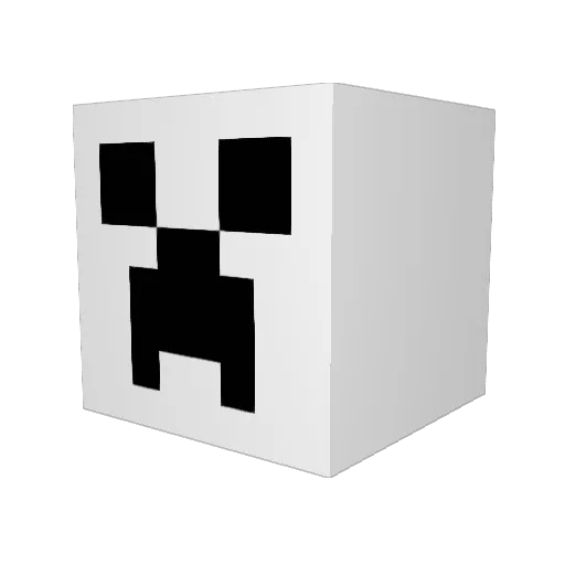 Tu3x Minecraft avatar head, 3D render