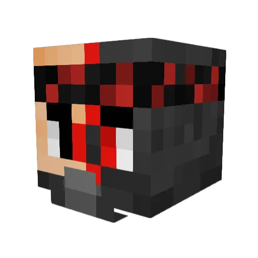 TuCalvito Minecraft avatar head, 3D render