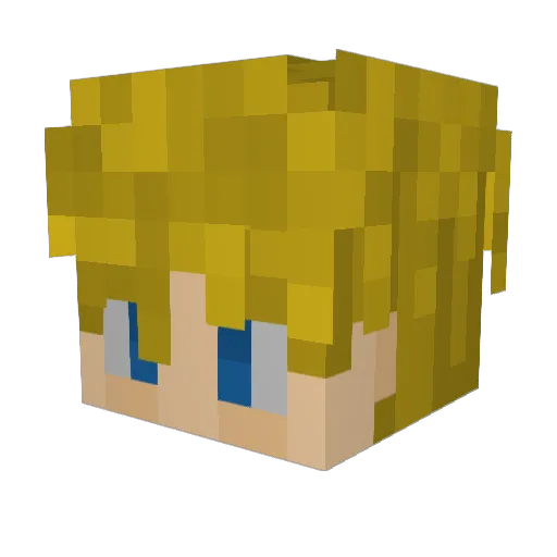 TuCrank Minecraft avatar head, 3D render