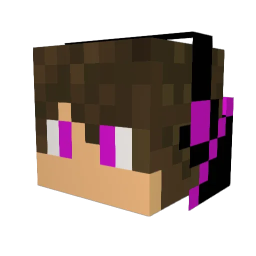 TuGoCaN Minecraft avatar head, 3D render
