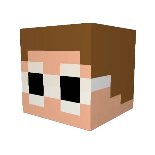 TuHyyR Minecraft avatar head, 3D render