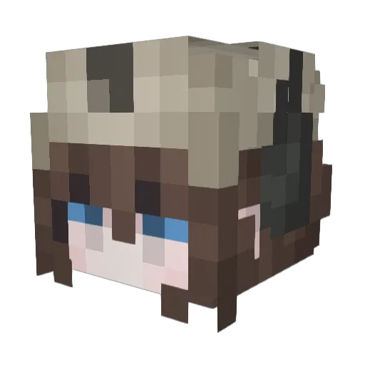 TuJluGPaM Minecraft avatar head, 3D render