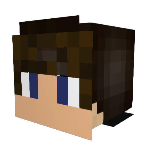 TuLukitas Minecraft avatar head, 3D render