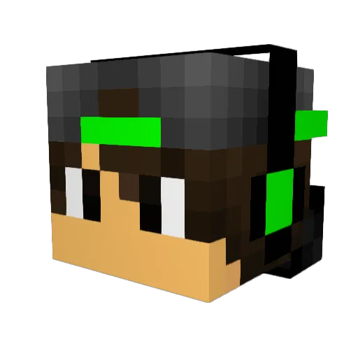 TuMadre11 Minecraft avatar head, 3D render