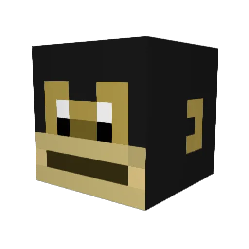 TuNegrikoFav Minecraft avatar head, 3D render