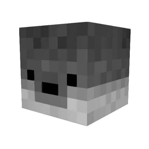 TuPelela Minecraft avatar head, 3D render