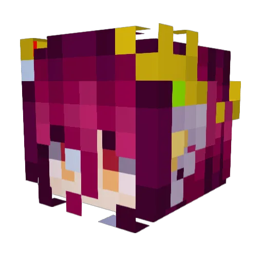 TuQi666 Minecraft avatar head, 3D render
