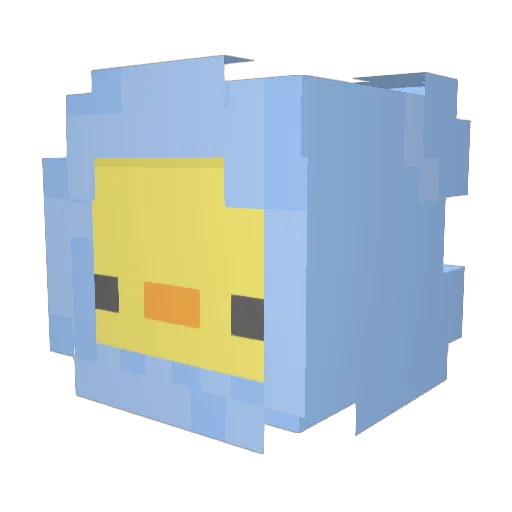 TuT7uT Minecraft avatar head, 3D render