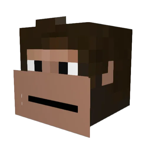 TuTe003 Minecraft avatar head, 3D render