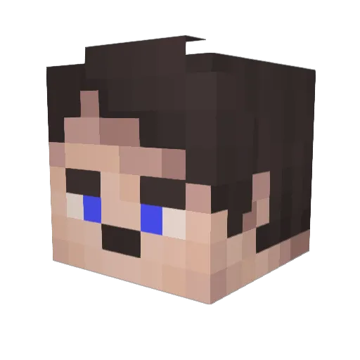 TuVieja64 Minecraft avatar head, 3D render