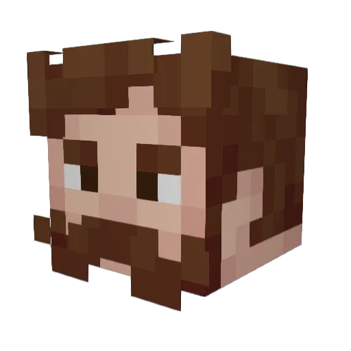 Tuader Minecraft avatar head, 3D render